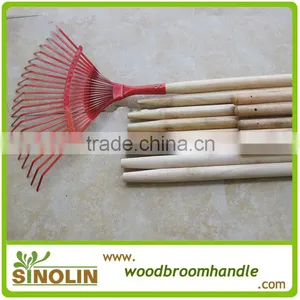 SINOLIN Natural Wooden Rake Handle Long Wooden Handle for Farming Rake Factory thumbnail-1
