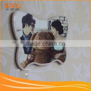 Custom Unique Double Heart Love Acrylic Photo Frame thumbnail-1
