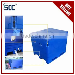 600Ltr PE Storage Tanks, Plastic Roto Fish Tanks, PU Insulation Fish Tanks thumbnail-1