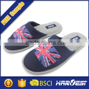 Embroidered Cotton Fabric Luxury Indoor Winter Slippers, Emboss Cotton Hotel Slipper thumbnail-3