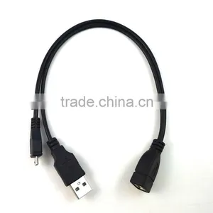 Popular Micro USB Host OTG Cable With USB Power Male Female thumbnail-1
