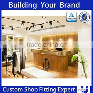 Wood and Glass Cash u Shaped Counter Wooden Cash Counter Table thumbnail-1