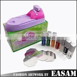 DIY Cheap Nail Art Stamping Printing Machine With Color Varnish Polish thumbnail-1