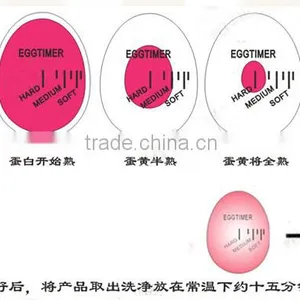 Hot Sell Fashion Temperature Controlled Colour Changing Egg Timer FDA Egg Shape Kitchen Timer Quality Choice thumbnail-6