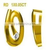 One Stone Round Shape Pendant thumbnail-1