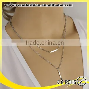 Cheap Double Layers Ebay Cheap Silver Necklace thumbnail-1