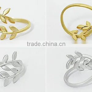 Hot Sales Leaves Shape Adjustable Knuckle Midi Infinity Ring Ring thumbnail-1