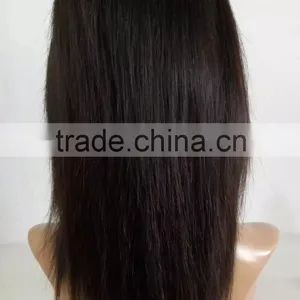 Brazilian Hair Full Lace Wig Straight 16inch Virgin Remy Hair thumbnail-3