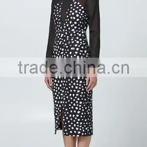 Dots Print Dress Long Dress Elegant Casual Dress thumbnail-1