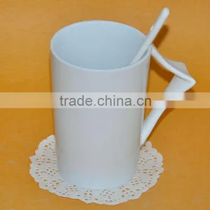 High Quality Personality White Ceramic Mug With Handle thumbnail-2