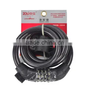 Hot Selling Good Quality Anti-theft Bicycle Spiral Lock thumbnail-1
