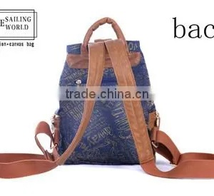 Hottest Vintage Style With Printing Ladies Canvas Backpack thumbnail-4