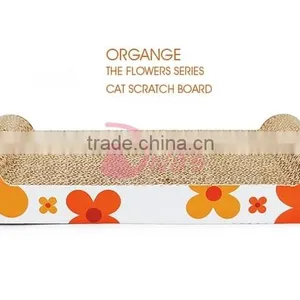 Eco-friendly Cat Toys Corrugated Paper Board Sunflower Cat Scratch Board thumbnail-2