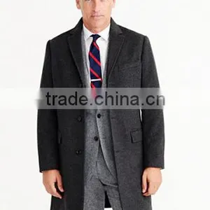 Newest Fashion Custom Made Grey Mens Cashmere Winter Coat thumbnail-2