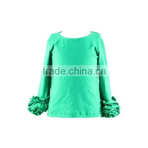 Wholesale 2016 Icing Ruffle Shirt Boutique Children Icing Raglans Baby Girls Ruffle Shirts thumbnail-4