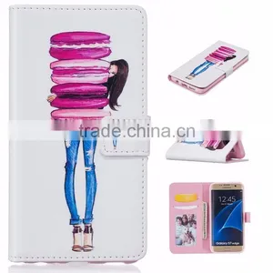 For Samsung Galaxy s6 Edge Leather Stand Wallet Case , Customize Smart Phone Cover for Samsung s6 Edge Plus thumbnail-5