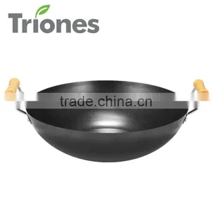 Carbon Steel Non-stick Wok With Two Handles thumbnail-1