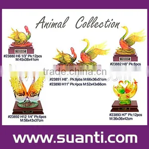 Crystal Swan Polyresin Statue thumbnail-1