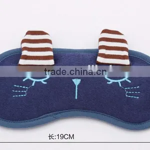 Wholesale Korea Style Hot Selling Anmail Shape Lovely Adjustable Cotton Travel Sleeping Aid Cover Light Eye Mask thumbnail-3