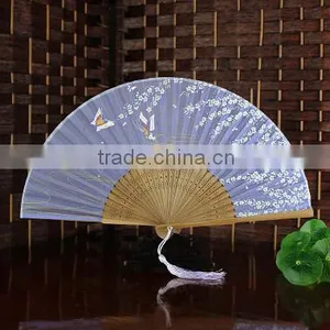 China Plastic Hand Fan/Embroidered/ Ladys Silk Dance Fan for Event Party Supplies thumbnail-6