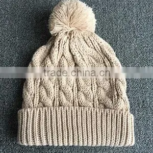 Unisex Jacquard Korean Style Winter Cap With Pompom thumbnail-1