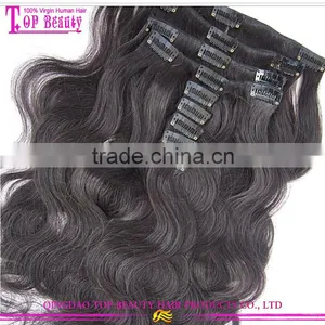 Clip in Human Hair Extensions for Black Women, Indian Remy Hair Weave thumbnail-1