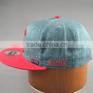 Custom 100% Cotton Twill 6-panel Hats Snapback Cap With 3D Embroidery thumbnail-3