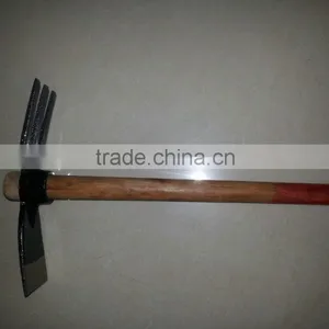 2016 Hot Seller Mini 3 Prong Garden Tools Garden Hoe With Wooden Handle thumbnail-4