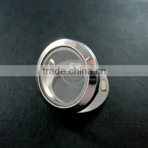 25mm High Quality Round Glass Magnetic Closure Stainless Steel Silver Memory Photo Locket for Charms Floating 1820098 thumbnail-3