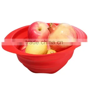 High Quality FDA Approved Collapsible Silicone Strainer Bowl thumbnail-4