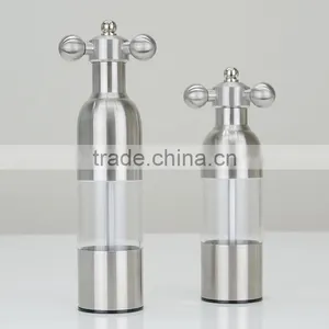 Manual Stainless Steel Pepper Grinder Mill Kitchen Tools Glass Pepper Grinder thumbnail-1