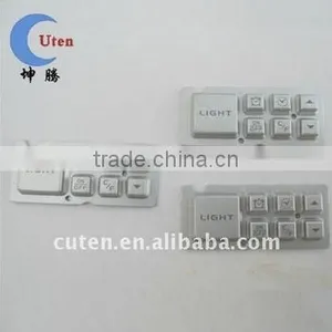 Custom Silvery Silicone Rubber Keypad for Clock thumbnail-1