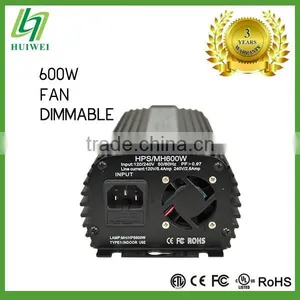 Hydroponic High Quality Light Ballast 600W Dimmable With Cooling Fan HID Ballast thumbnail-1