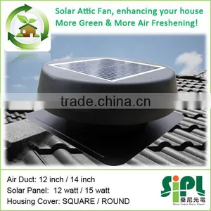 Good Home Kitchen Products Sunny Solar Powered Smoke Removal Roof Ventilation Fan thumbnail-1