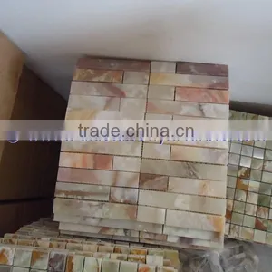 NEW PRICE LIGHT GREEN ONYX MOSAIC TILES COLLECTIONS thumbnail-4