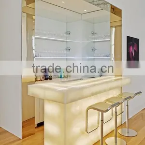 EUROPEAN STYLE BACKLIT ONYX COUNTERTOPS FOR BAR RECEPTIONS thumbnail-5