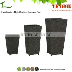 Planter Set Outdoor Patio Rattan Flower Furniture thumbnail-1