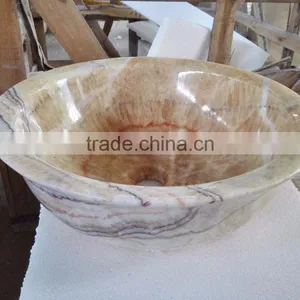 Luxurious Round Marble Sinks/onyx Basins for Personal Use thumbnail-4
