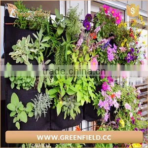 Vertical Wall Garden Planter Recycled Materials Balcony Plant Grow Bag, Black thumbnail-3