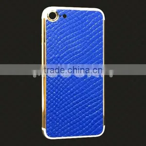 Luxury 24k Gold Plated + Genuine Leather Back Housing for IPhone 7 Metal Back Cover thumbnail-3