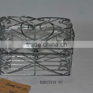 Rectangular Gold Chrome Basket thumbnail-3