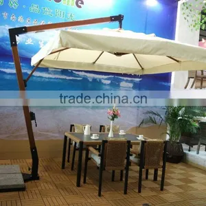 Outdoor Patio Garden A- Garde Wood Hard Umbrella thumbnail-3