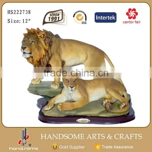 21 Inch Resin Home Decor Craft Lifelike Lion Statues For Sale Wild Animal Sculpture thumbnail-3