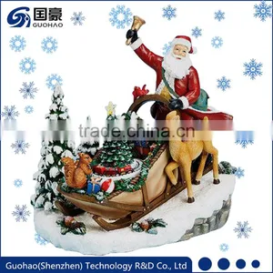 Regal Santa in Sleigh With Reindeer Figurine thumbnail-1