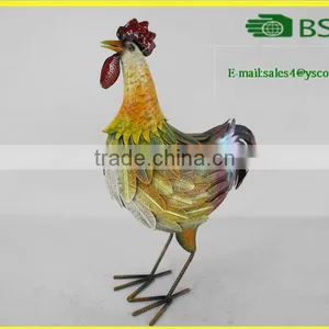 YS16952 Metal Chicken Arts Crafts Outdoor Decorations for Garden thumbnail-1