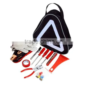 30 Pieces Roadside Auto Emergency Kit in Triangle Bag thumbnail-1