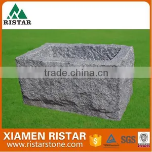 Beautiful Square Gray Granite Stone Garden Flower Pot thumbnail-1
