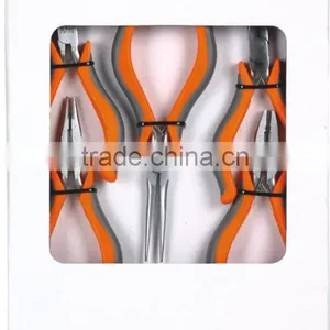 5PCS European Type Mini Pliers Set(4.5" Combination Pliers/4.5" Diagonal Pliers/4.5"bent Nose Pliers/4.5"long Nose Pliers/5.75"n thumbnail-1