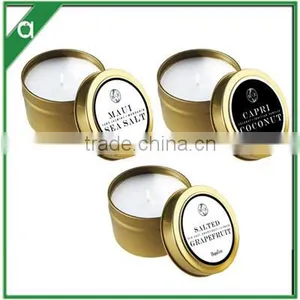 Small Luxury Travel Scented Candle in Gold Tone Tin thumbnail-4