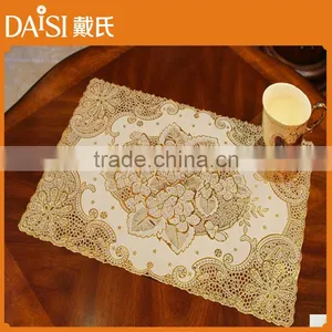 30cm*46cm Golden PVC Lace Placemat (DOILES) for Banquet thumbnail-1